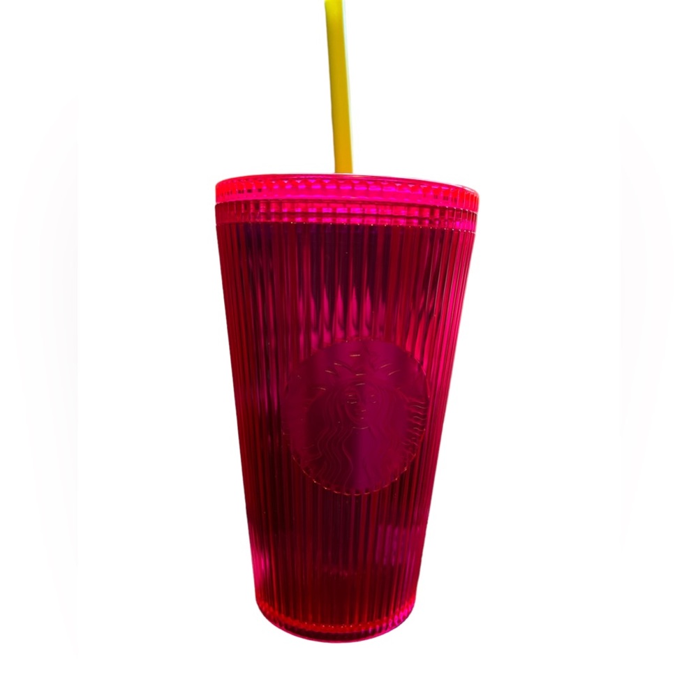 Starbucks Grande Cold Cup Hot Pink 16 oz 2023 Barbiecore Magenta